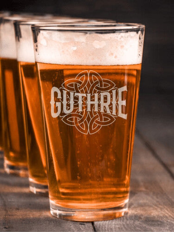 Celtic Heritage : Pint Glasses - Engraved