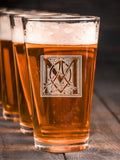 Celtic Monogram : Pint Glasses - Engraved