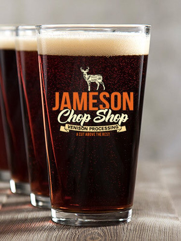 Chop Shop : Pint Glasses - Color Printed