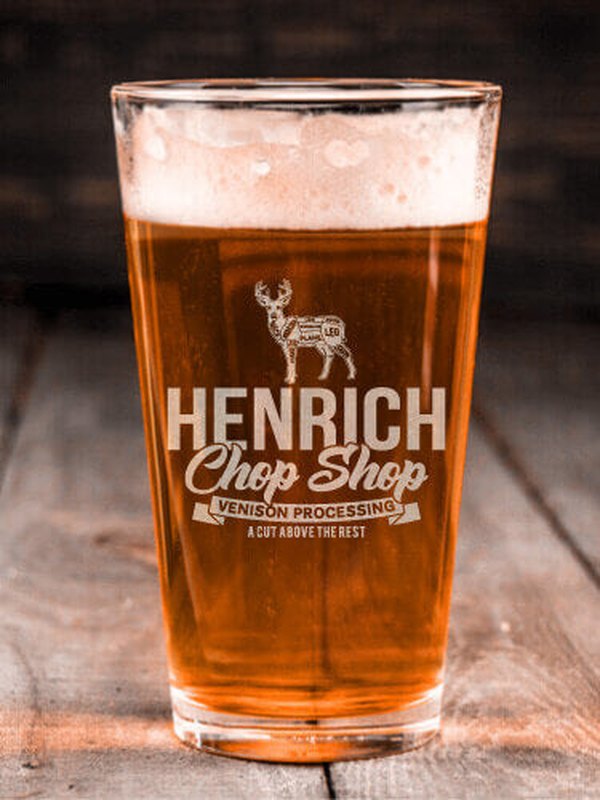 Chop Shop : Pint Glasses - Engraved