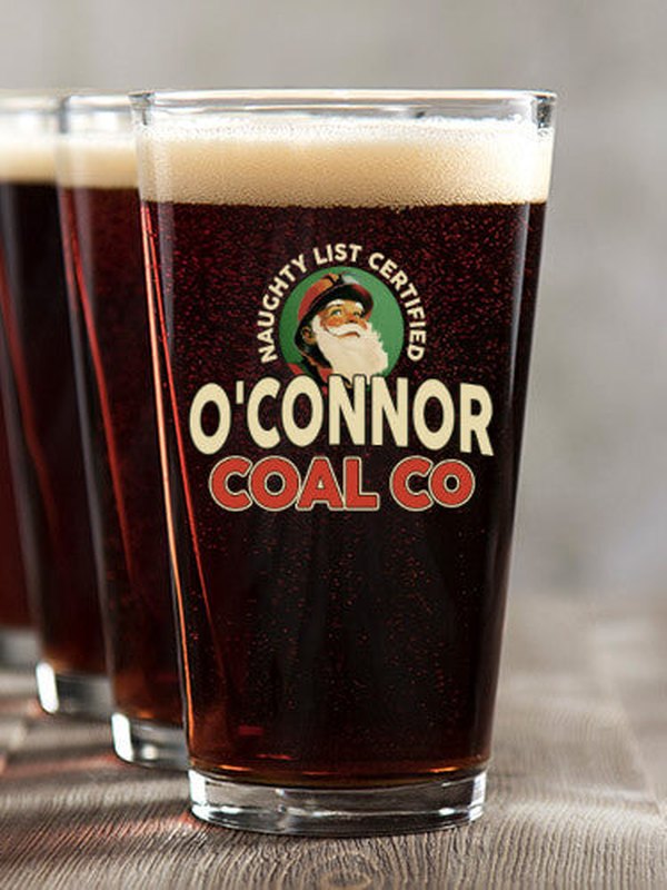 Christmas Coal Company : Pint Glasses - Color Printed