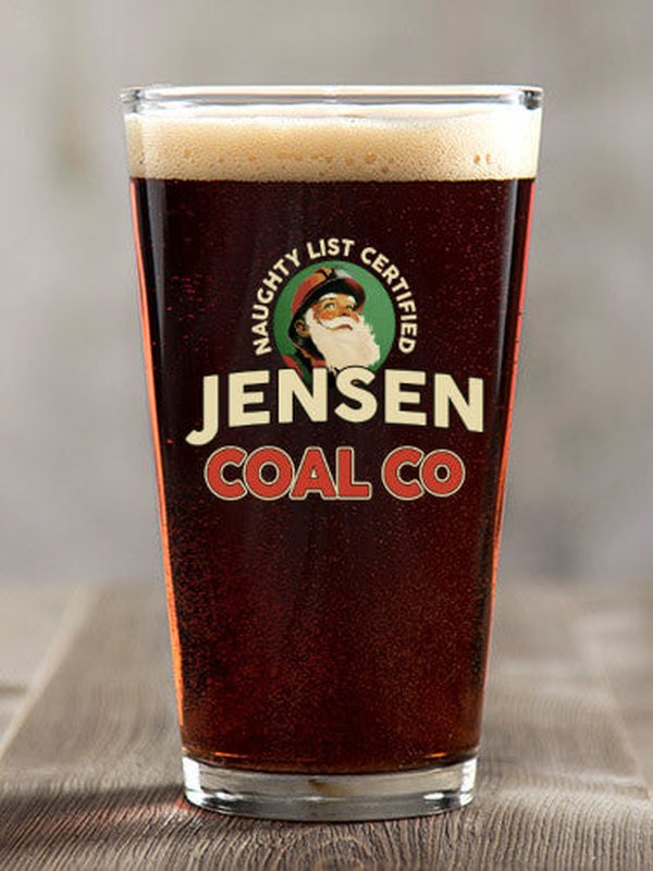 Christmas Coal Company : Pint Glasses - Color Printed