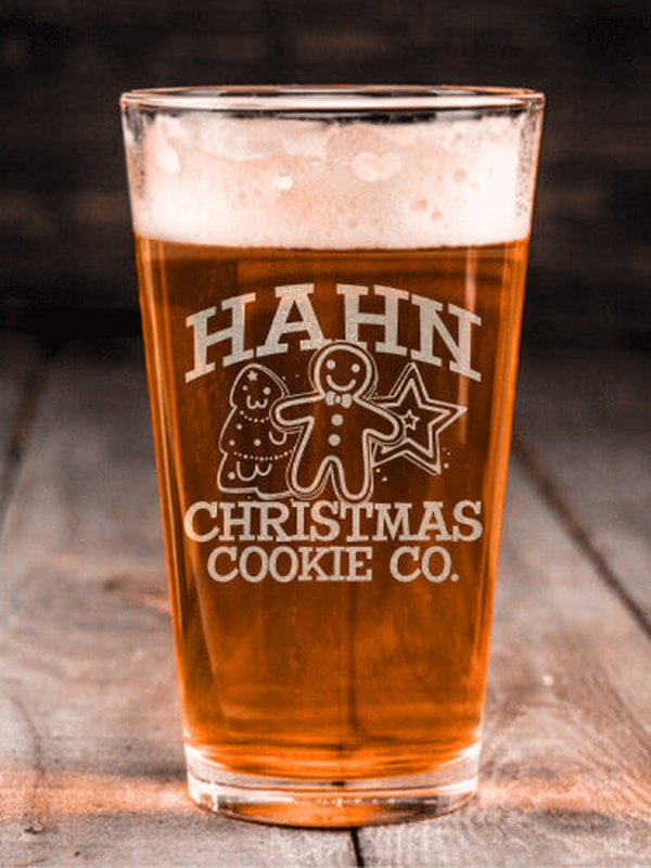 Christmas Cookie Company : Pint Glasses - Engraved