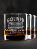 Classic Cars II : Rocks Glasses - Engraved