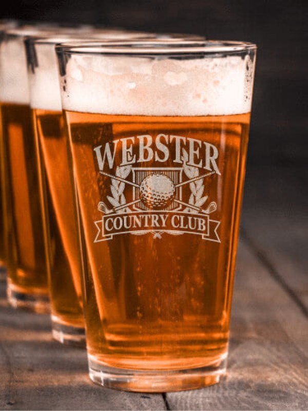 Classic Country Club : Pint Glasses - Engraved