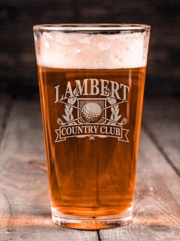 Classic Country Club : Pint Glasses - Engraved
