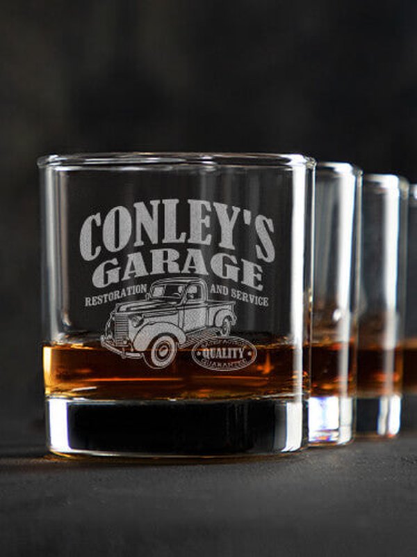 Classic Garage : Rocks Glasses - Engraved