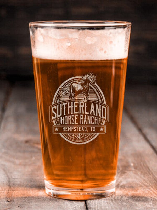 Classic Horse Ranch : Pint Glasses - Engraved