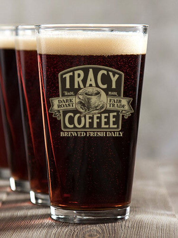Coffee : Pint Glasses - Color Printed