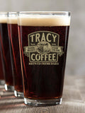 Coffee : Pint Glasses - Color Printed