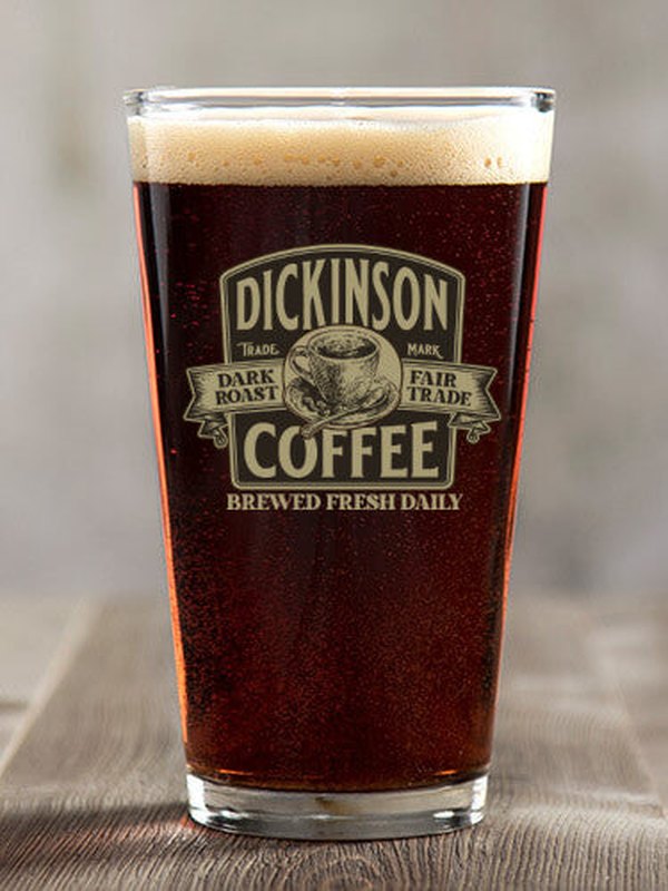 Coffee : Pint Glasses - Color Printed
