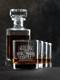 Coffee : Decanter Rocks Glass Gift Sets - Engraved