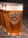 Cuban Parts : Pint Glasses - Engraved