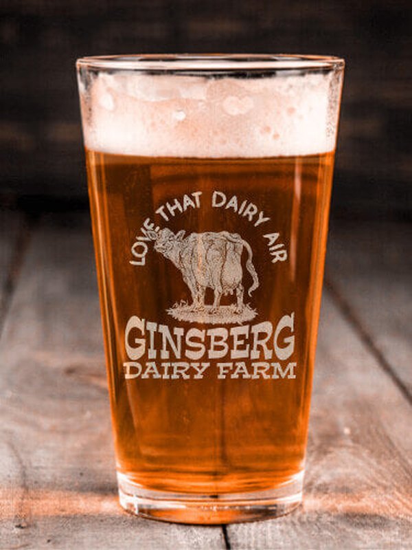 Dairy Air : Pint Glasses - Engraved