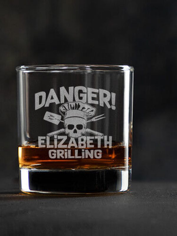 Danger Grilling : Rocks Glasses - Engraved