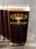 Deer Camp : Pint Glasses - Color Printed