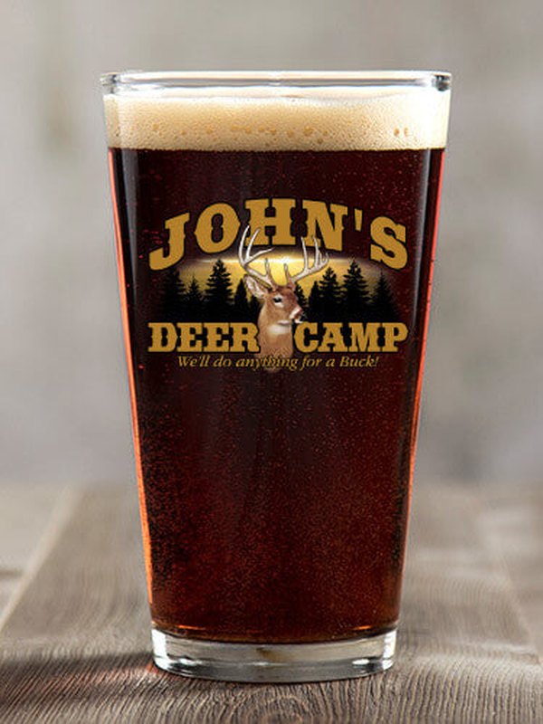 Deer Camp : Pint Glasses - Color Printed