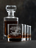 Deer Hunting Camp : Decanter Rocks Glass Gift Sets - Engraved
