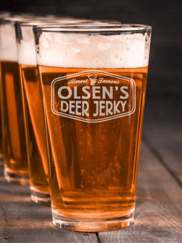 Deer Jerky : Pint Glasses - Engraved