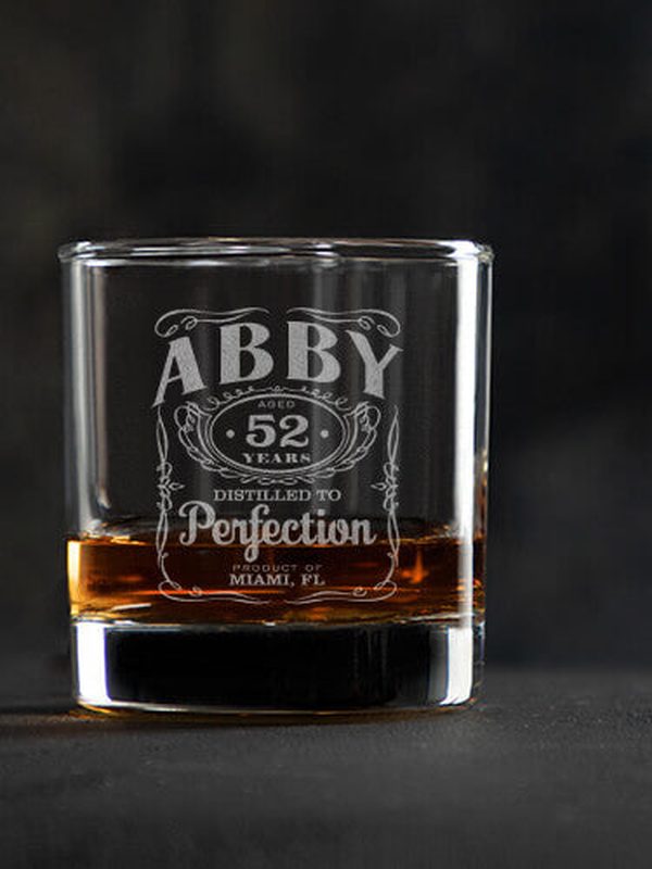 Distilled to Perfection : Rocks Glasses - Engraved