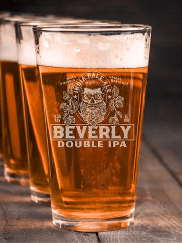 Double IPA : Pint Glasses - Engraved