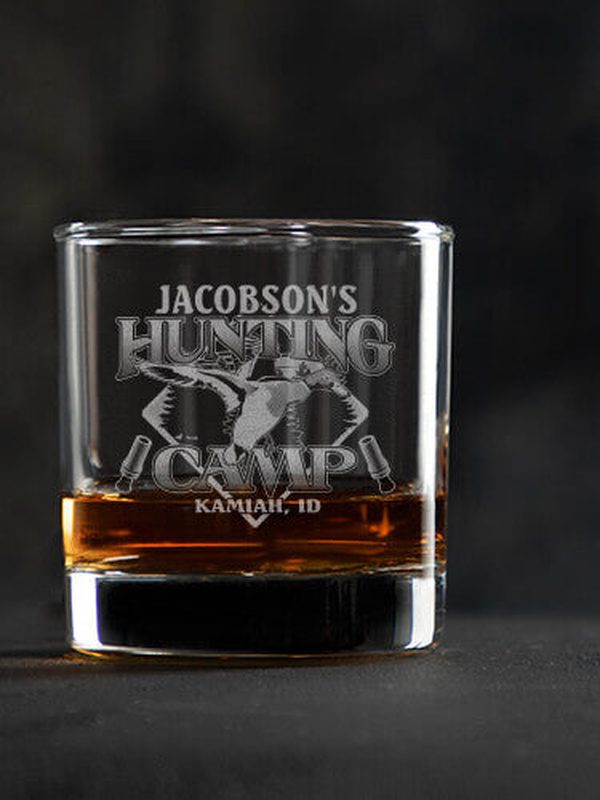 Duck Hunting Camp : Rocks Glasses - Engraved