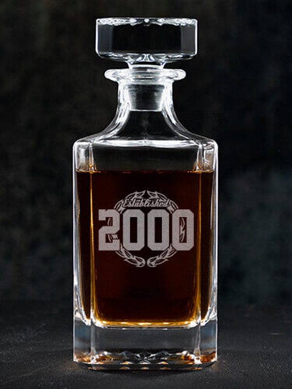 Established : Whiskey Decanter - Engraved