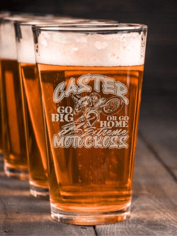 Extreme Motocross : Pint Glasses - Engraved