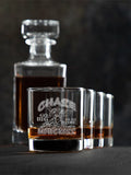Extreme Motocross : Decanter Rocks Glass Gift Sets - Engraved