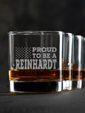 Family Flag : Rocks Glasses - Engraved