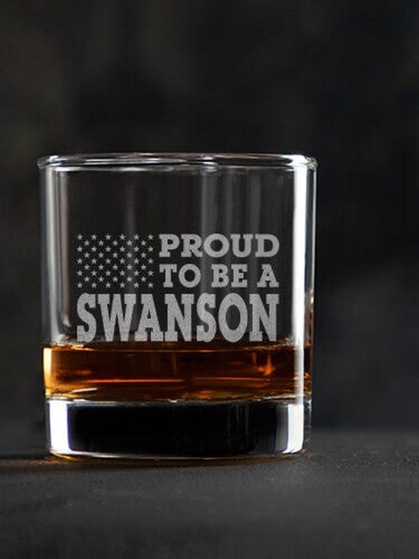 Family Flag : Rocks Glasses - Engraved