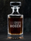 Family Flag : Whiskey Decanter - Engraved