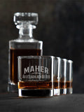 Family Forever : Decanter Rocks Glass Gift Sets - Engraved