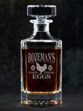 Farm Fresh Eggs : Whiskey Decanter - Engraved