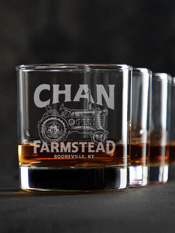 Farmstead : Rocks Glasses - Engraved