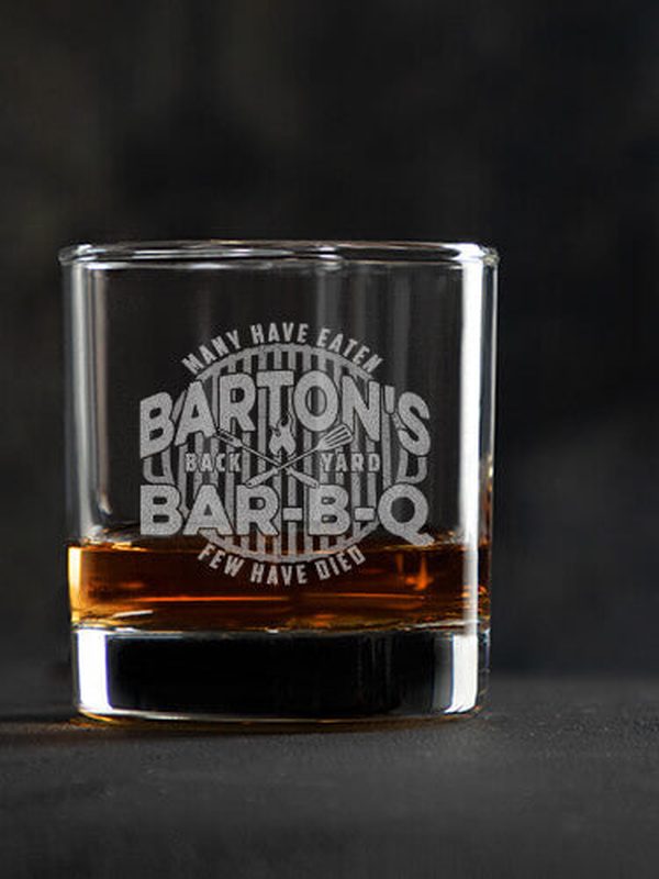 Few Have Died BBQ : Rocks Glasses - Engraved