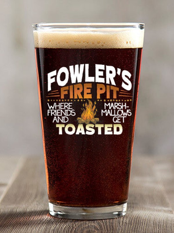 Fire Pit : Pint Glasses - Color Printed