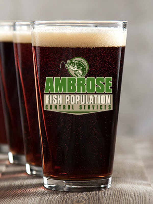 Fish Services : Pint Glasses - Color Printed