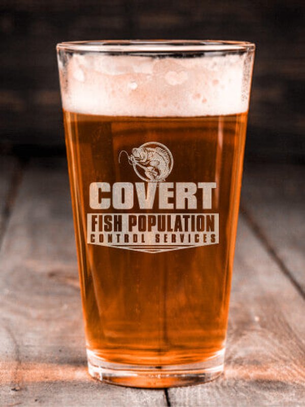 Fish Services : Pint Glasses - Engraved