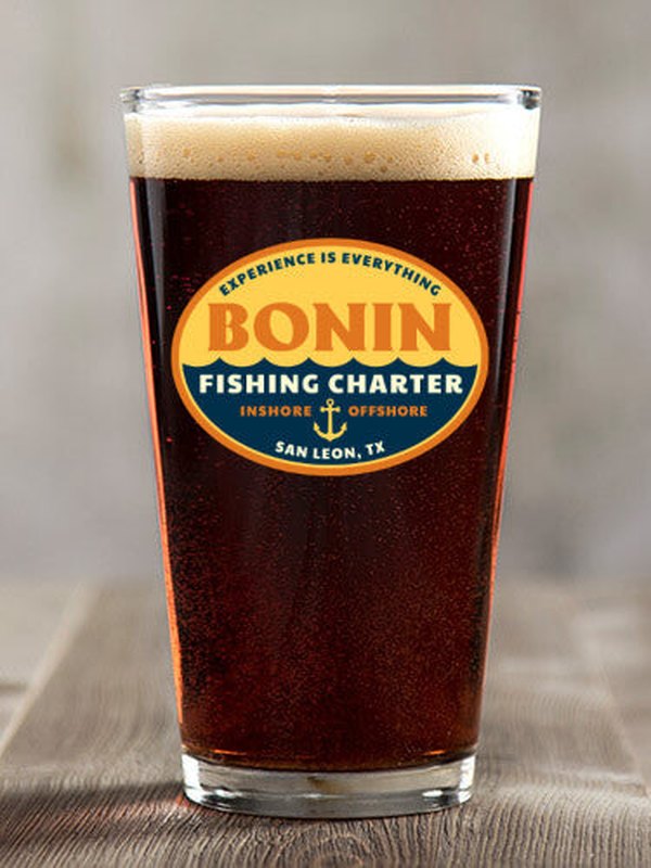 Fishing Charter : Pint Glasses - Color Printed