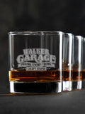 Fixing Everything Garage : Rocks Glasses - Engraved