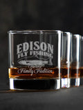 Fly Fishing Family Tradition : Rocks Glasses - Engraved