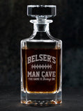 Football Man Cave : Whiskey Decanter - Engraved