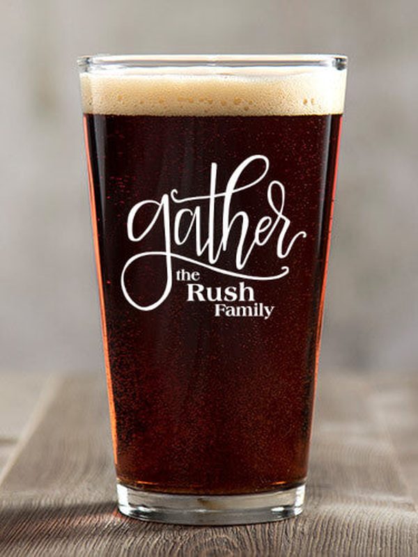 Gather : Pint Glasses - Color Printed
