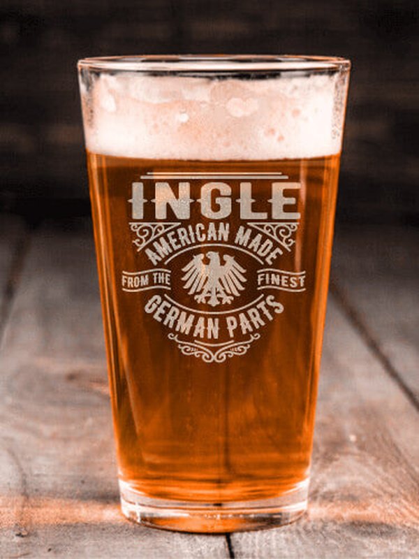 German Parts : Pint Glasses - Engraved