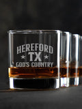 God's Country : Rocks Glasses - Engraved