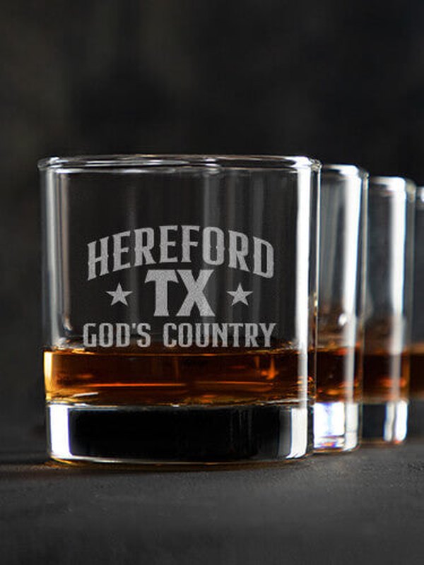 God's Country : Rocks Glasses - Engraved