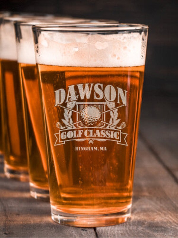 Golf Classic : Pint Glasses - Engraved