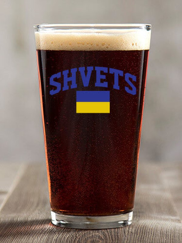 Ukrainian Varsity : Pint Glasses - Color Printed