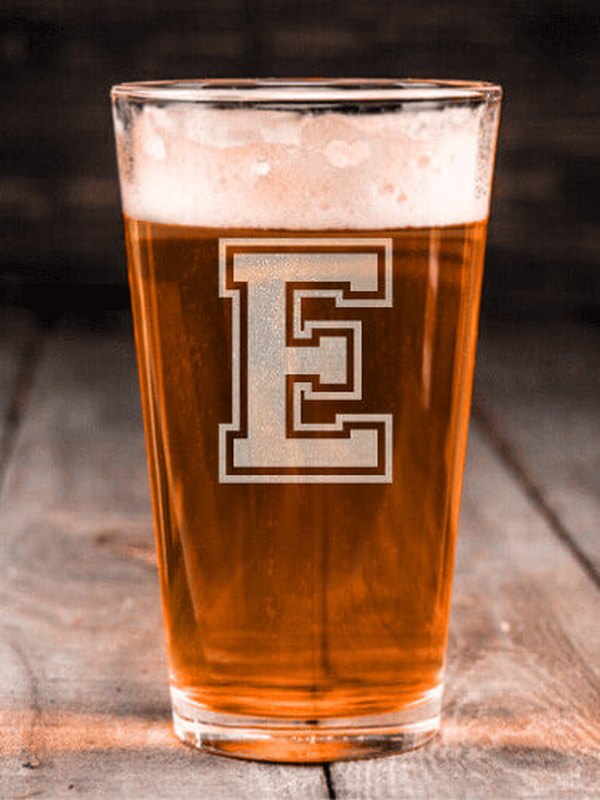 Varsity Letter : Pint Glasses - Engraved